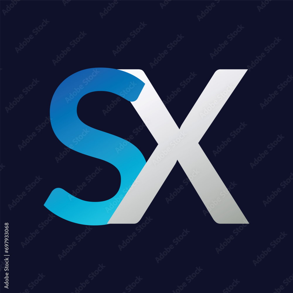 Obraz premium SX Letter logo design vector template.