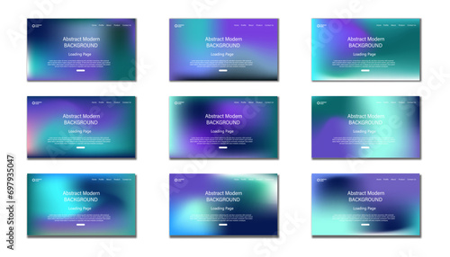 Set of Sign Up and Sign In forms. Colorful gradient. gradient uiux loading page, Registration and login forms page. Professional web design, gradient background, gradient mash modern background photo