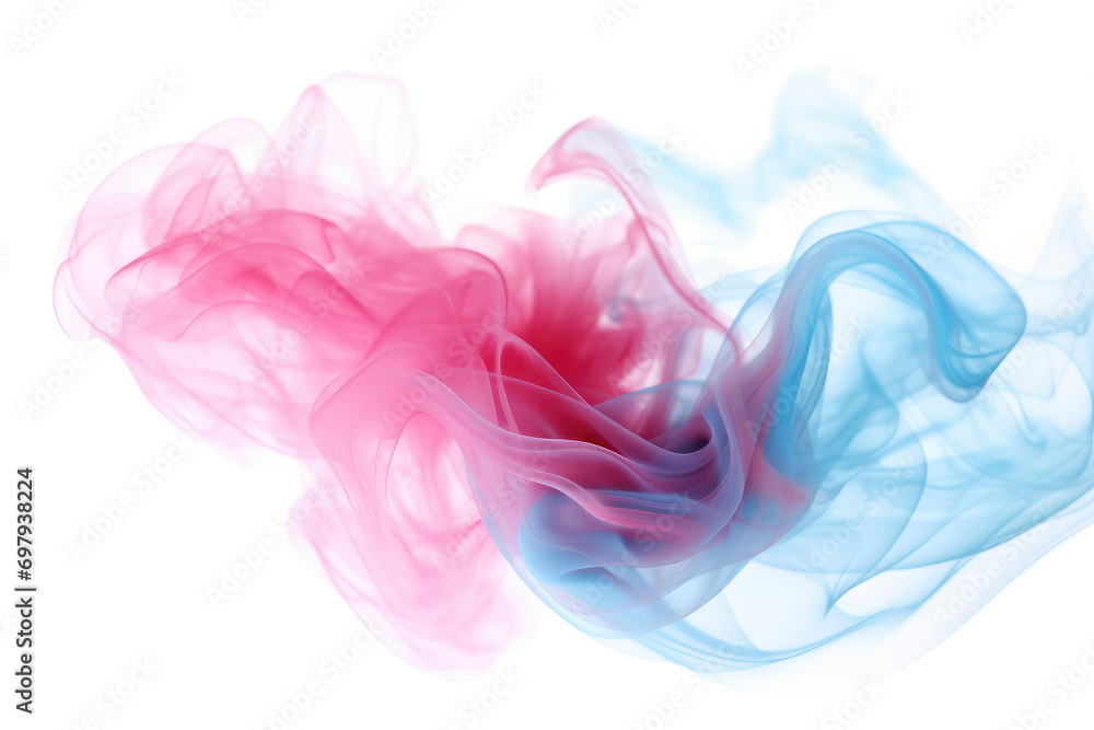 pink blue smoke illustration