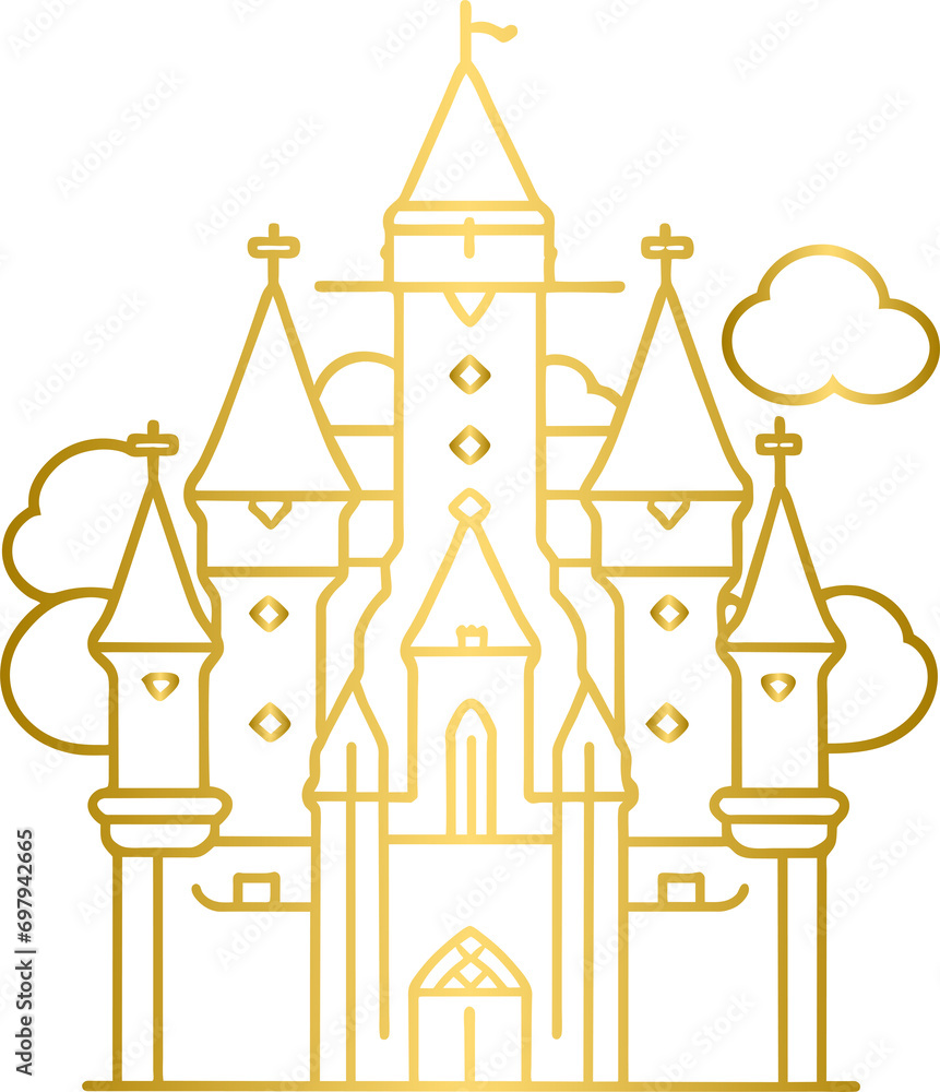 Golden princess castle, gold castle
Golden princess castle, gold castle
