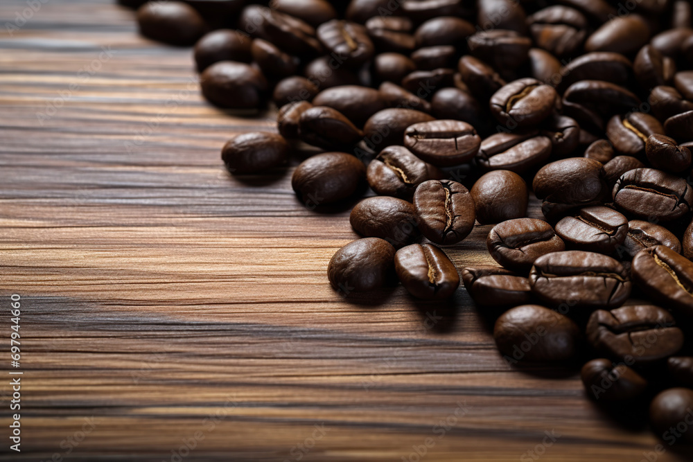 coffee beans on wooden background coffee beans on wooden background