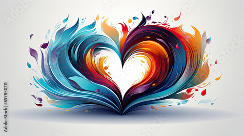 Literary Love: Conceiving a Heart-Shaped Book Logo