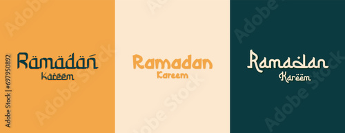 Ramadan Kareem font, text, banner Ramzan Islamic background design social media ramazan sale, advertisement, banner, poster vector illustration