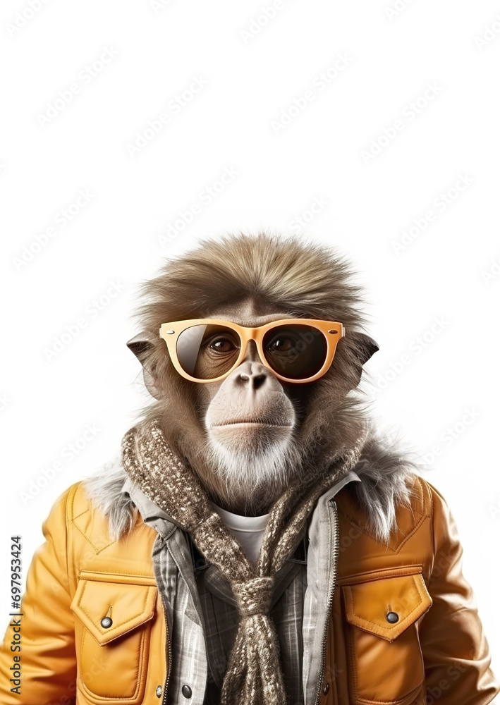 Monkey dressed in elegant 