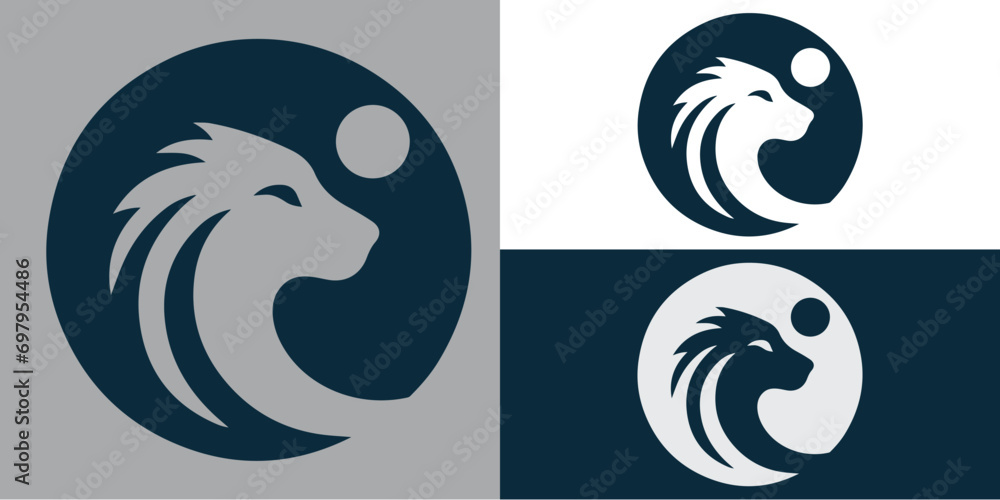 Obraz premium Animal Logo with Circle