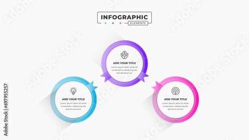 Vector label infographic design template with 3 steps or options