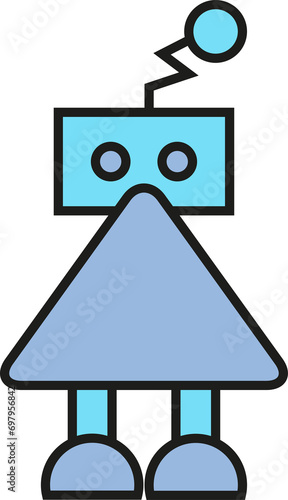 Cartoon Robot Icon 