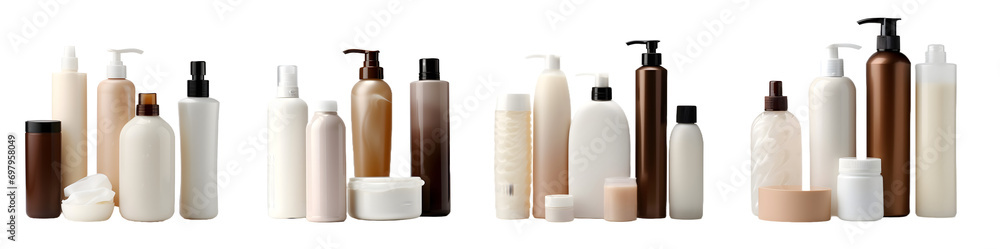 Bathroom supplies isolated on transparent background, png, Generative Ai Bathroom supplies isolated on transparent background, png, Generative Ai