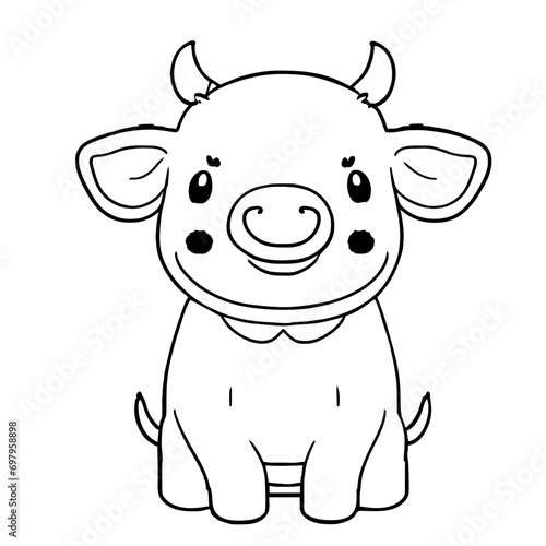 Cute animal  cute cow character
