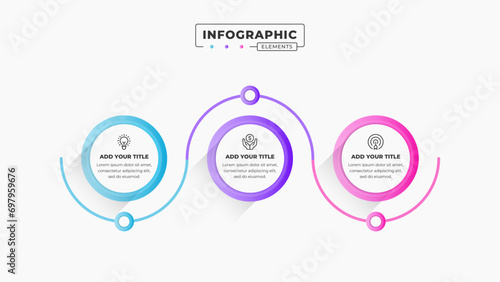 Vector process infographic design template with 3 steps or options