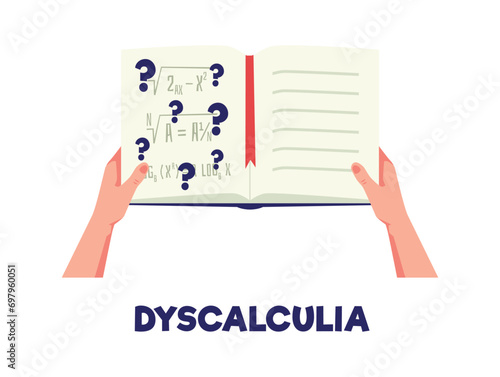 Hands holding an open book, vector illustration on white, cartoon style