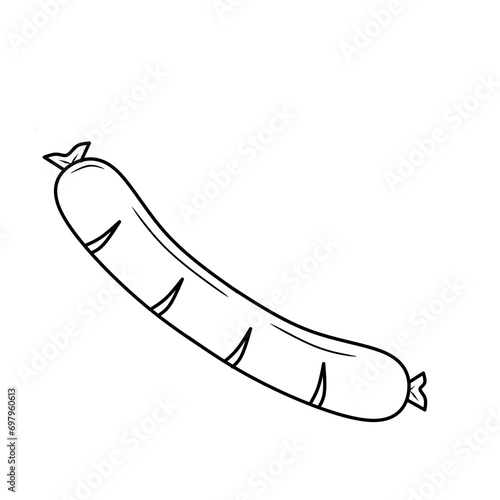 Meat sausage icon logo
