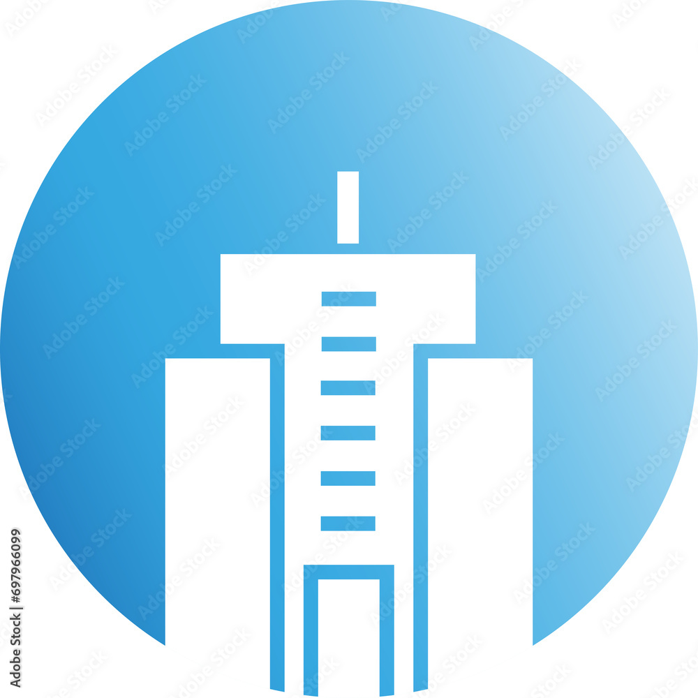 City Tower in Blue Button
City Tower in Blue Button