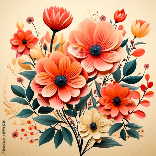 seamless pattern with flowers