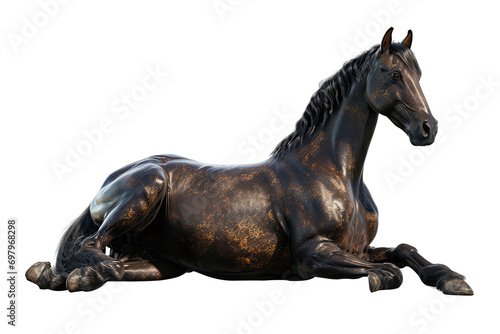 brown horse isolated on white