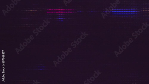 Close-up of colorful glitchy screen macro video