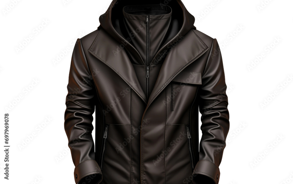 Sleek Silhouette Chic Hooded Blazer Elegance on White or PNG Transparent Background Sleek Silhouette Chic Hooded Blazer Elegance on White or PNG Transparent Background
