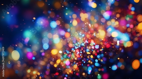 Multicolor bokeh painting