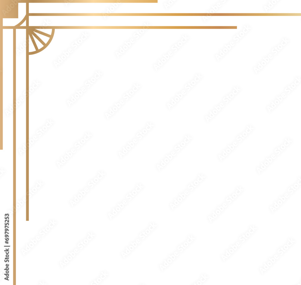 Luxury golden art deco frames header element vector Luxury golden art deco frames header element vector