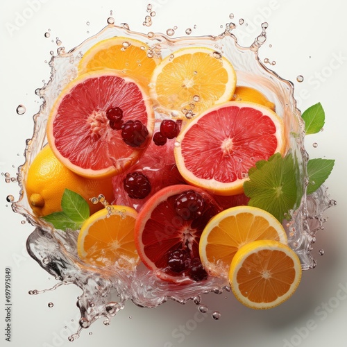 Above Glass Fresh Juice Halves Squeezed On White Background  Illustrations Images