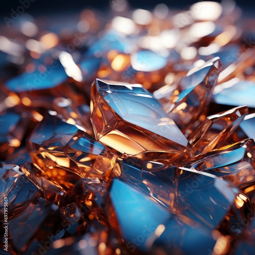 Abstract Background Closeup Shot Glossy Crystal On White Background, Illustrations Images