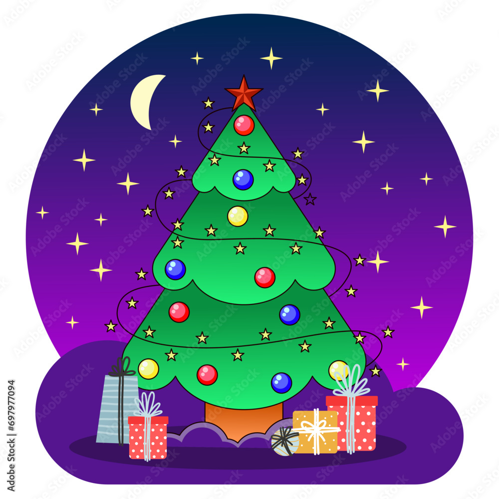 children's educational game. drawing. illustration. children's illustration. New Year. Christmas tree children's educational game. drawing. illustration. children's illustration. New Year. Christmas tree
