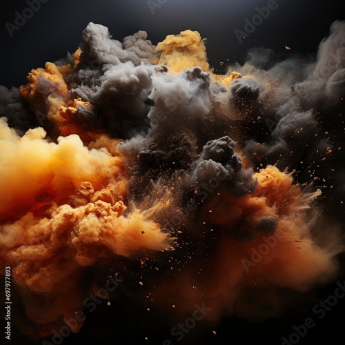 Brownblack Dust Powder Explosion Texture Abstract On White Background, Illustrations Images photo