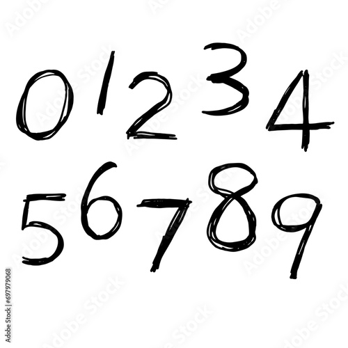 数字手描き文字セット