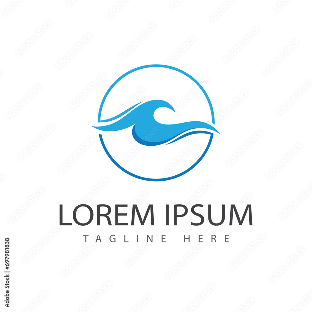 wave logo vector symbol template wave logo vector symbol template