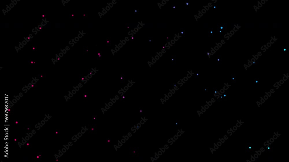 Abstract and decorative animation of red and blue particle explosion on a black background Abstract and decorative animation of red and blue particle explosion on a black background