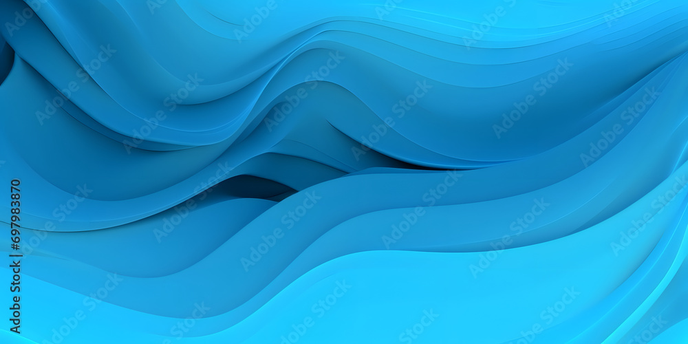 Bright blue abstract waves background. Paper cut and craft style illustration Bright blue abstract waves background. Paper cut and craft style illustration
