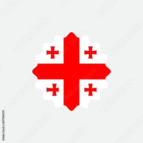 Georgia flag vector label badge
