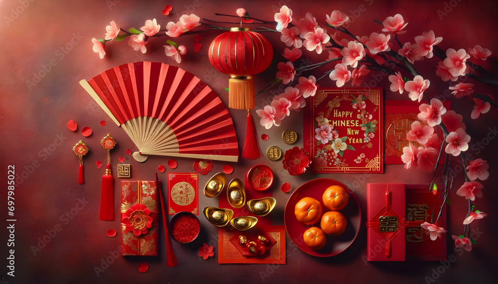Illustration of beautiful arrangement for chinese new year. Illustration of beautiful arrangement for chinese new year.