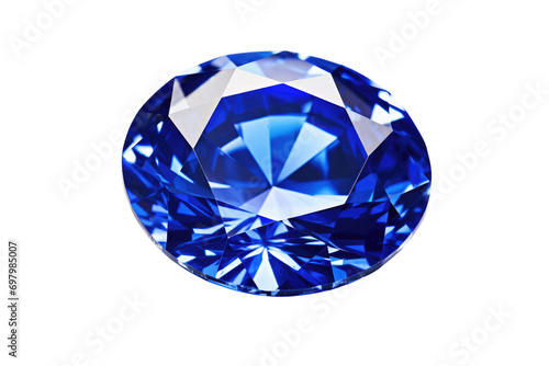 The Sapphire Gemstone Isolated On Transparent Background