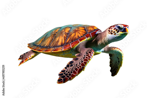 Life Cycle of Sea Turtle Isolated On Transparent Background