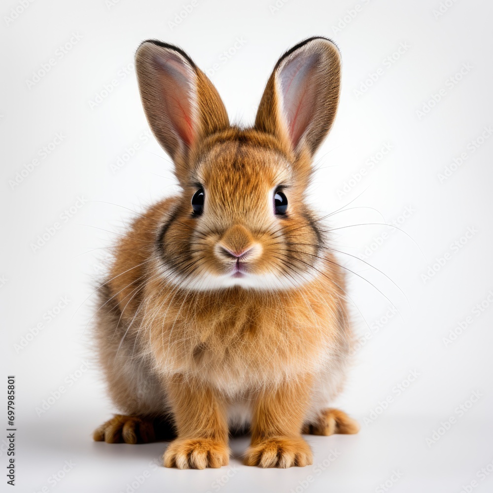 Photo Portrait Bunny Rabbit On White On White Background, Illustrations Images Photo Portrait Bunny Rabbit On White On White Background, Illustrations Images