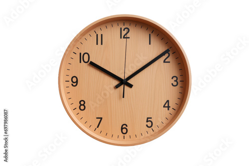 Wall Clock Isolated On Transparent Background