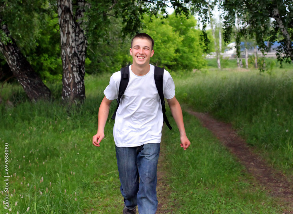 Happy Young Man running outdoor Happy Young Man running outdoor