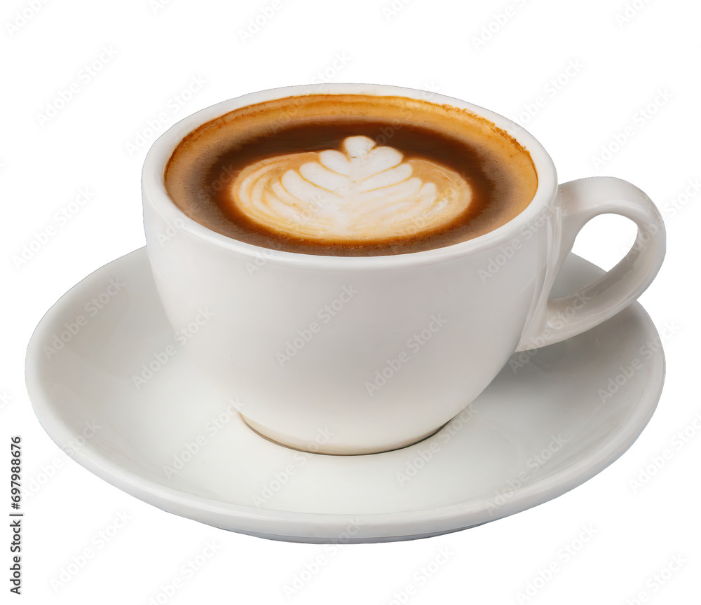 Cup of delicious coffee - isolated on transparent background Cup of delicious coffee - isolated on transparent background