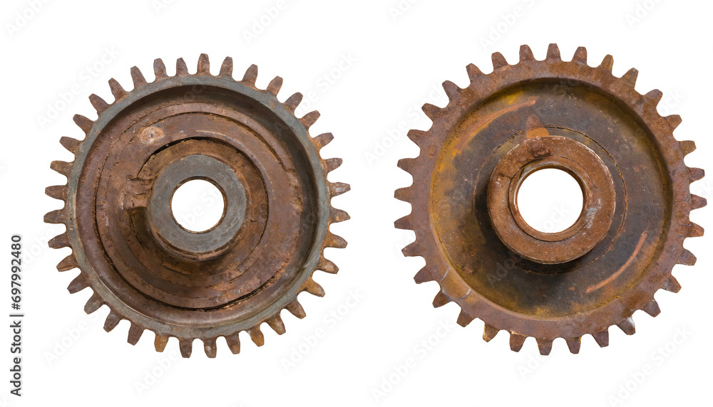 rusty old cog wheels - isolated rusty old cog wheels - isolated