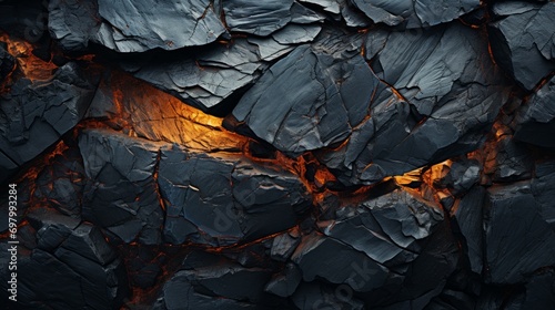 Captivatingly intricate, the jagged edges and textured surface of a solitary rock evoke a sense of awe and wonder at the raw beauty of nature's artistry