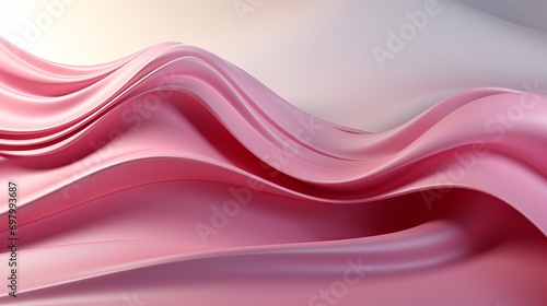 A 3D rendering of pale pink fabric with smooth, flowing lines that form a wave-like pattern. The fabric has a soft and delicate appearance