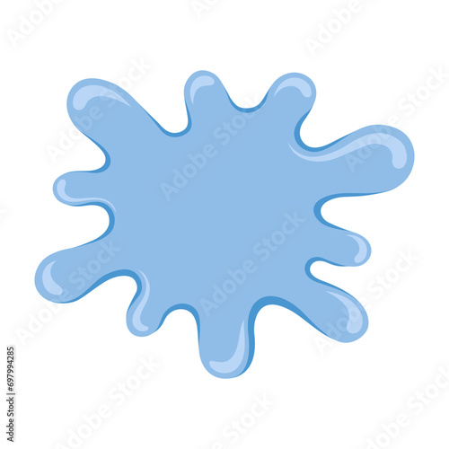 A puddle of water, a splash, a blob in a flat style on a white background. Vector illustration