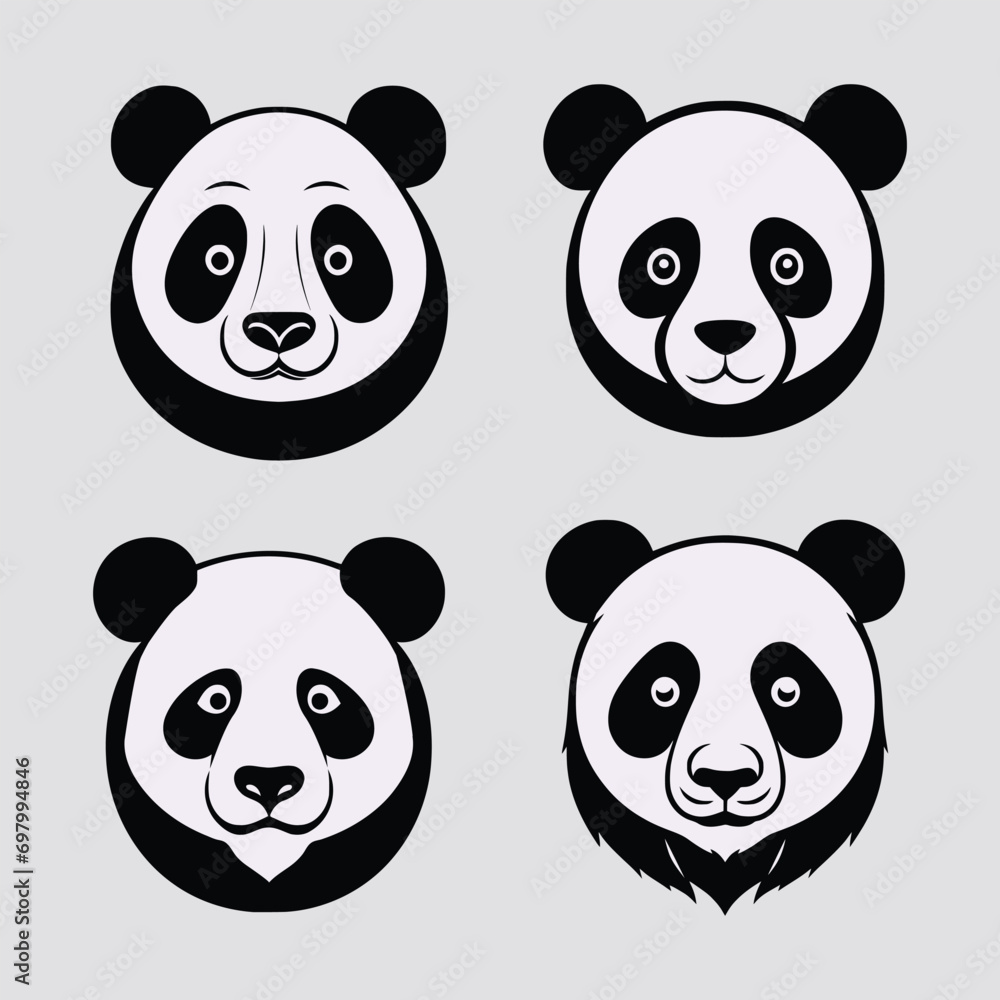 Cute Panda Vector Icon, Essential Design Asset
