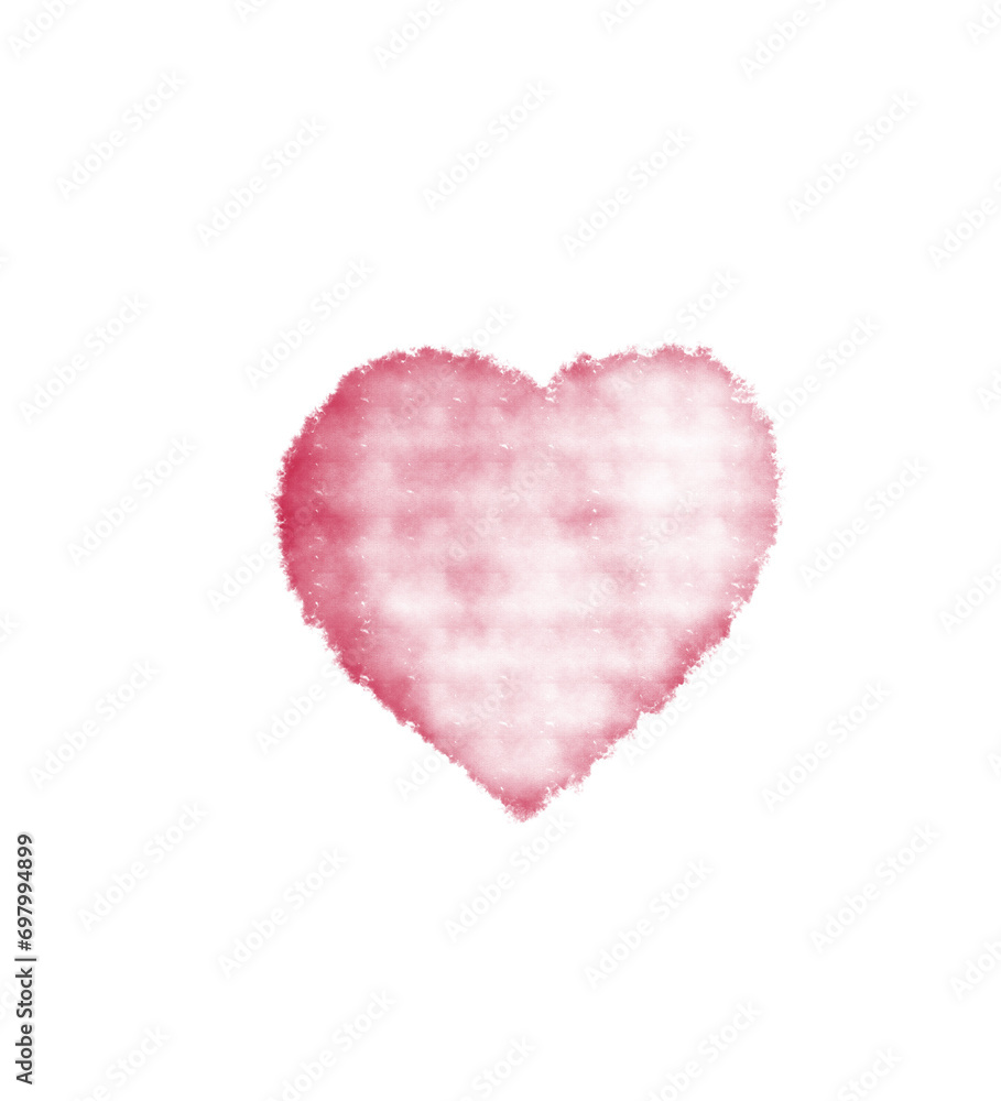 Hand Drawn Blood Red Heart Calligraphy PNG
