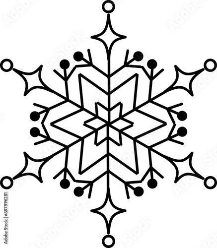 Christmas snowflake icon illustration
