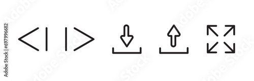 Arrow series icons with transparent background. Vector illustration icons collection. eps, png, jpg