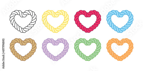 heart vector valentine icon rope lasso logo symbol cartoon character doodle illustration symbol clip art