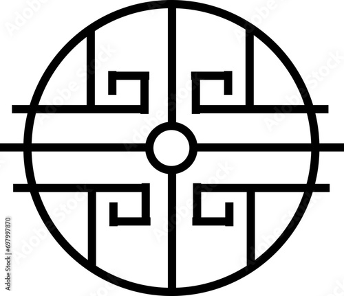 Chinese oriental element vector