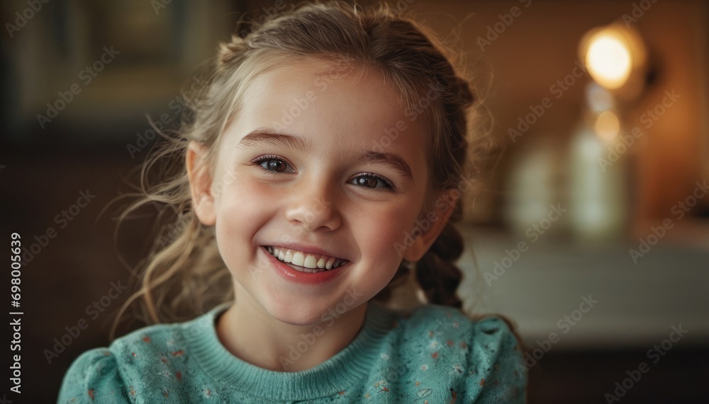 a close up of a child smiling with a toothbrush in her mouth and a toothbrush in her mouth with a toothbrush in the other side of the girl's mouth. a close up of a child smiling with a toothbrush in her mouth and a toothbrush in her mouth with a toothbrush in the other side of the girl's mouth.